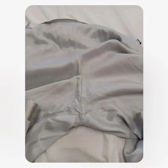 Dana Buchman 100% Silk  Silver Grey Ankle Trousers Size 12 - Picture 6 of 11